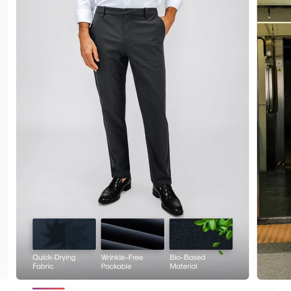 Ministry Of Supply Men's Kinetic Pants Size 34×34